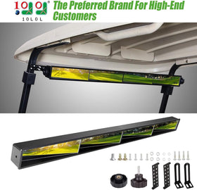 10L0L universal golf cart mirror for EZGO provides panoramic rear view.