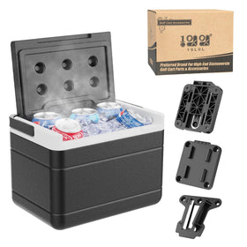 10L0L universal golf cart cooler with mounting bracket for secure fit on bumpy rides
