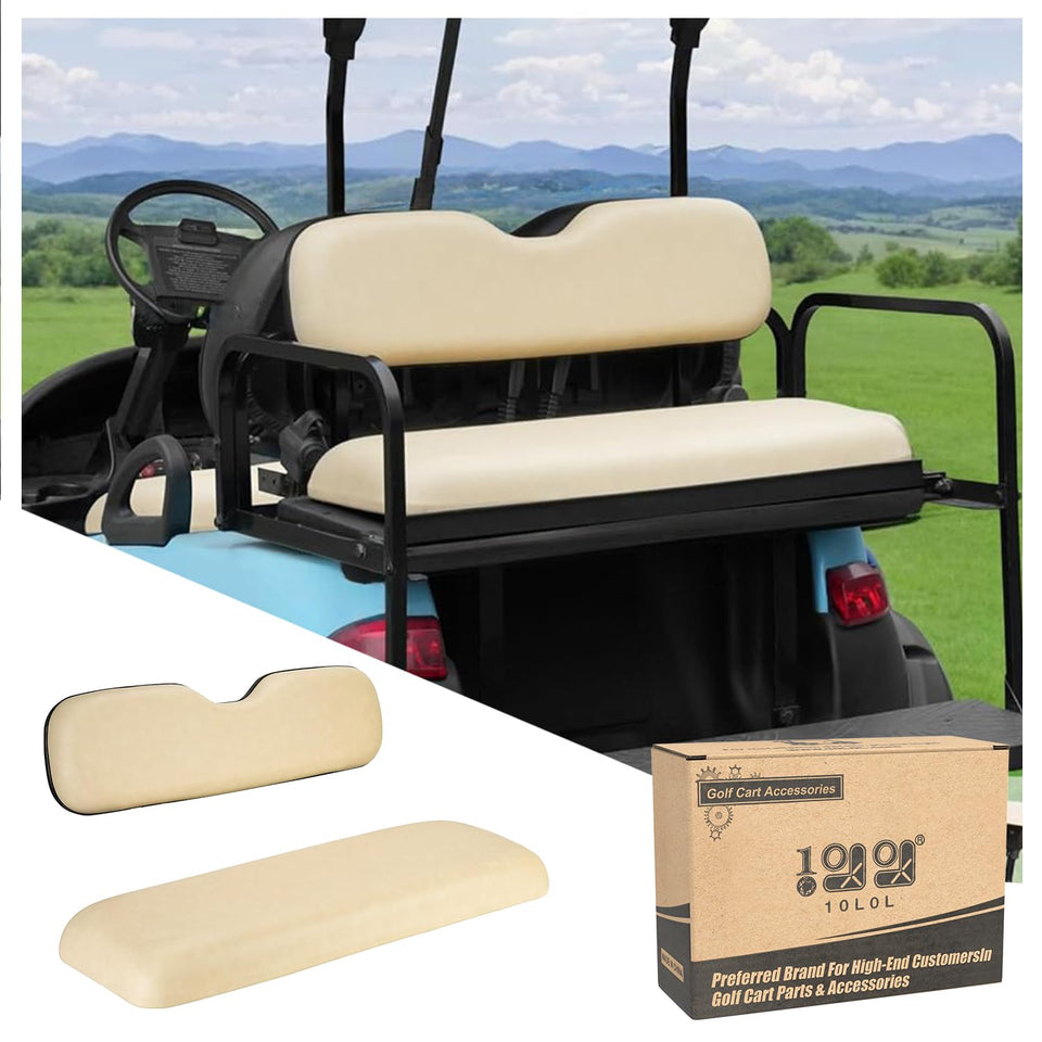 10L0L universal rear seat bottom cushion for golf carts, easy installation.