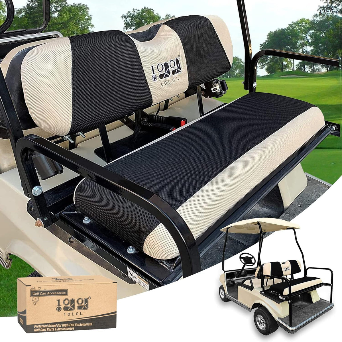 10L0L universal rear seat cover side view showing snug fit and protection