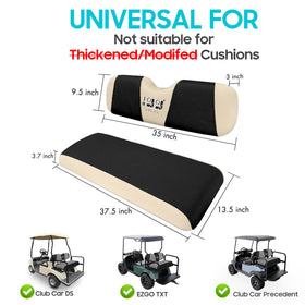 10L0L rear seat cover two tone design enhances cart appearance and durability