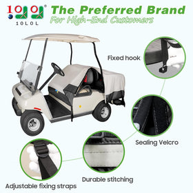 10L0L universal golf cart seat cover UV-proof coating protects from sun damage.