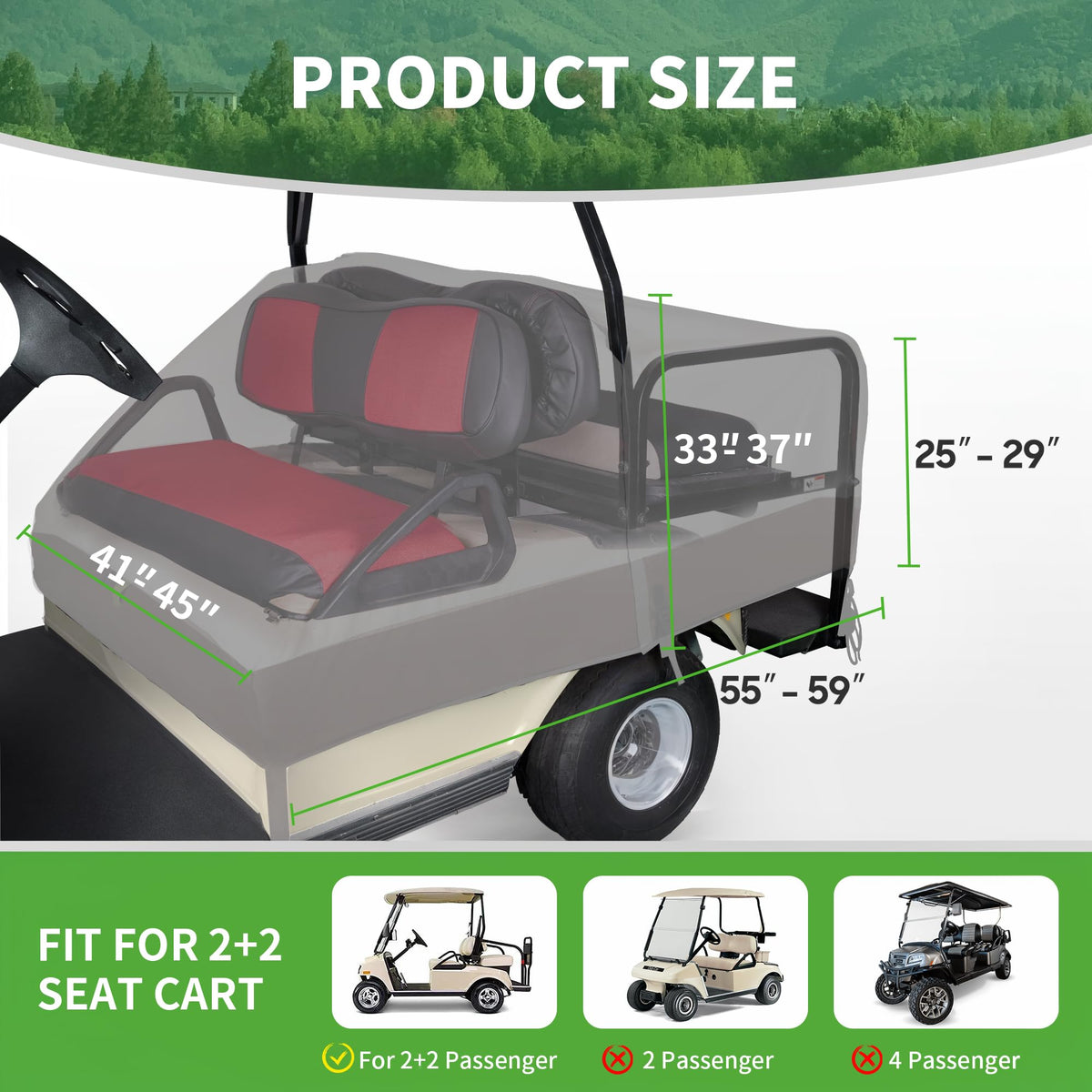 10L0L universal golf cart seat cover waterproof coating protects seats