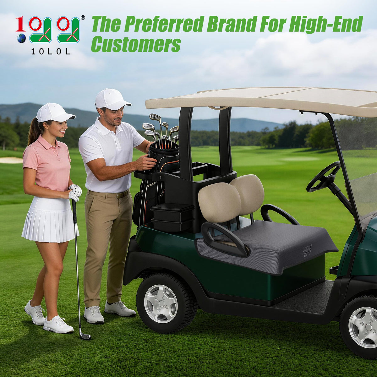 10L0L universal seat covers for Club Car DS/Precedent with stylish color options