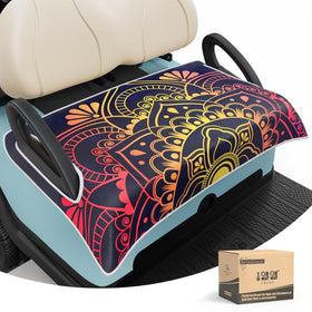 10L0L universal golf cart seat covers, front view, breathable and protective