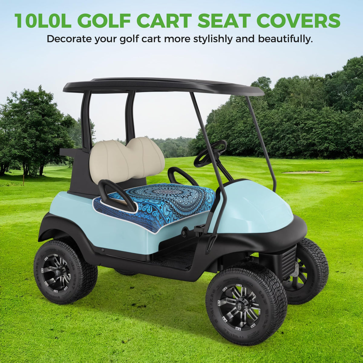 10L0L seat covers with non-slip backing for secure seating.