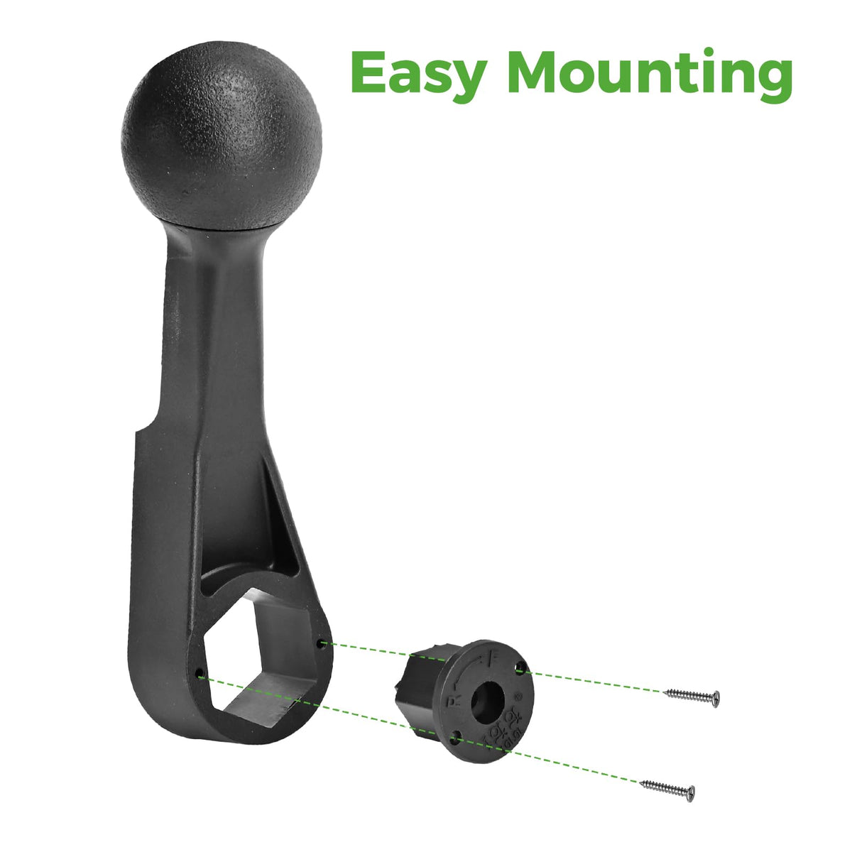 Direct replacement installation of 10L0L shifter handle with no cart mods