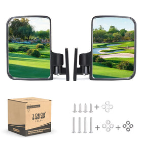 10L0L universal golf cart mirror with panoramic view improves rear awareness for Yamaha, Club Car, EZGO