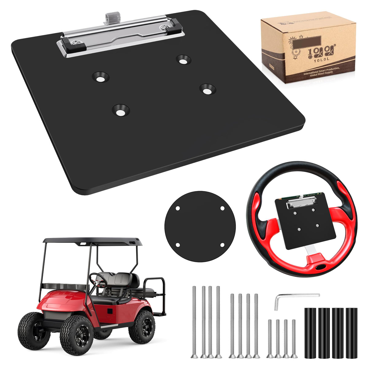 10L0L universal scorecard holder with secure clip keeps cards organized on the golf cart