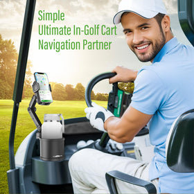 Universal compatibility of 10L0L golf cart mount with EZGO, Club Car, Yamaha