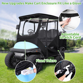 Clear PVC window on 10L0L enclosure for Club Car Precedent visibility.