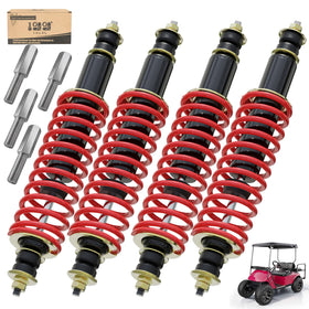 10L0L upgraded golf cart shocks front view offering smoother ride on uneven terrain