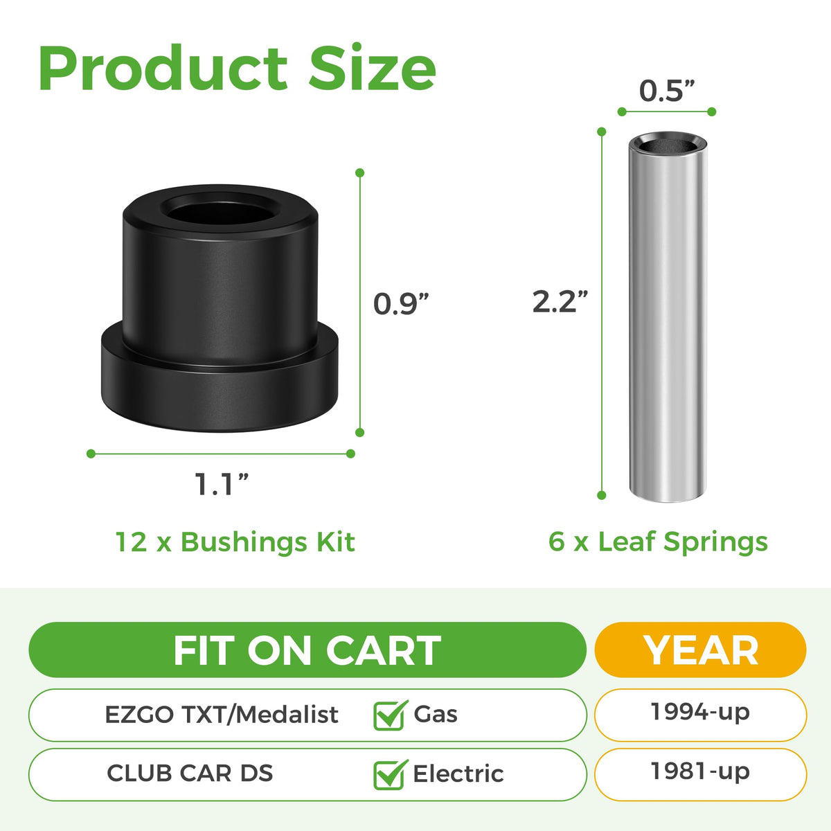 10L0L upper suspension shackle bushings and sleeves for longevity