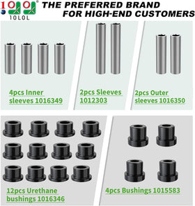 Close-up of 10L0L urethane bushings showing durability and precision.