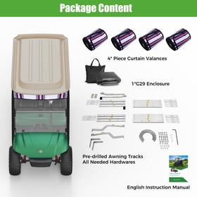 10L0L UV-protected fabric resisting sun fade on enclosure