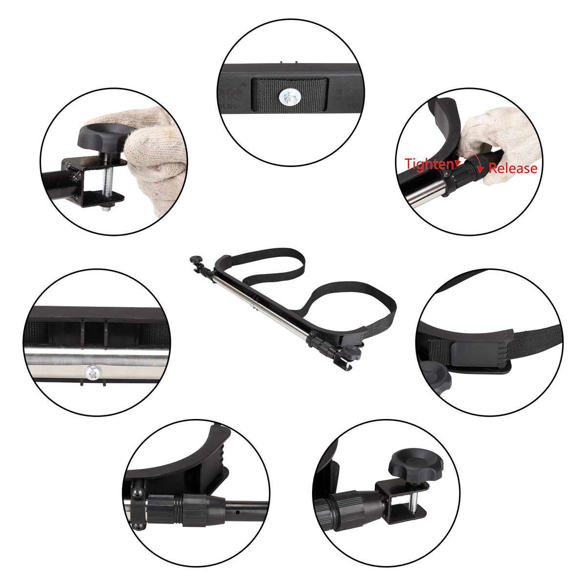 10L0L Velcro straps secure bags for a stable ride on the cart.