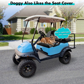 10L0L washable seat cover offers easy care and quick cleanup.