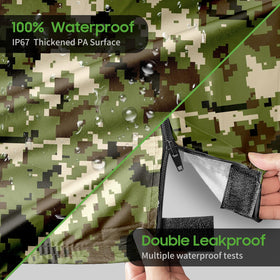 10L0L golf cart cover with 3-zipper doors enables easy cart access.