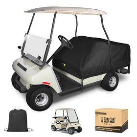 10L0L waterproof golf cart seat cover for Yamaha EZGO Club Car 2+2 seats protects against rain.