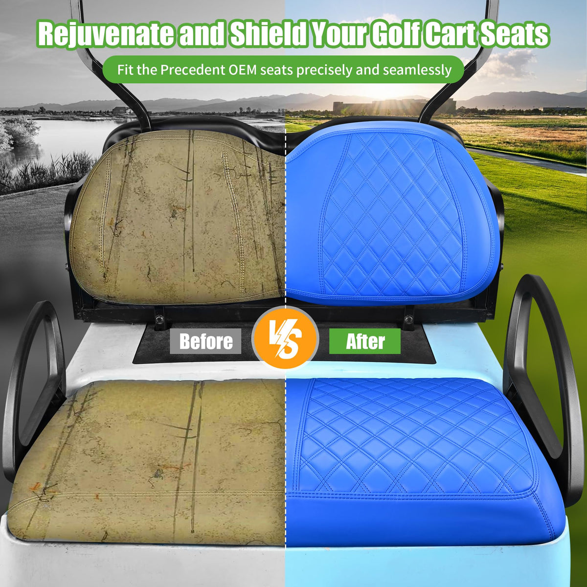 10L0L waterproof, scratch-resistant surface on seat cover for outdoor use.