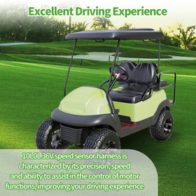 10L0L weather-resistant harness in rugged golf cart environment