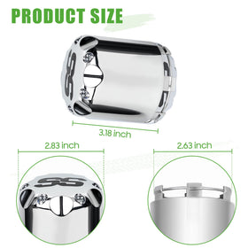 10L0L wheel center cap chrome gloss on modified golf carts.