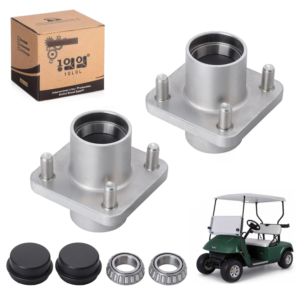 10L0L wheel hub assembly EZGO TXT 79-01 front view with bearings for smooth riding.