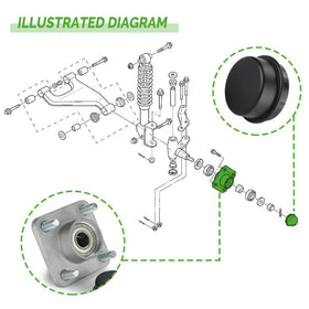 10L0L Yamaha G19 wheel hub front view, easy install upgrade for drive hubs