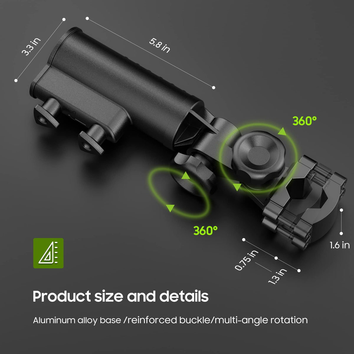 10L0L universal fit demonstrates use with golf carts, strollers, and wheelchairs.