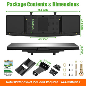 Compact 11.4 by 3.44 inch frame fits many carts.
