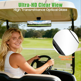 Club Car and others benefit from ultra-clear anti-glare rear view.