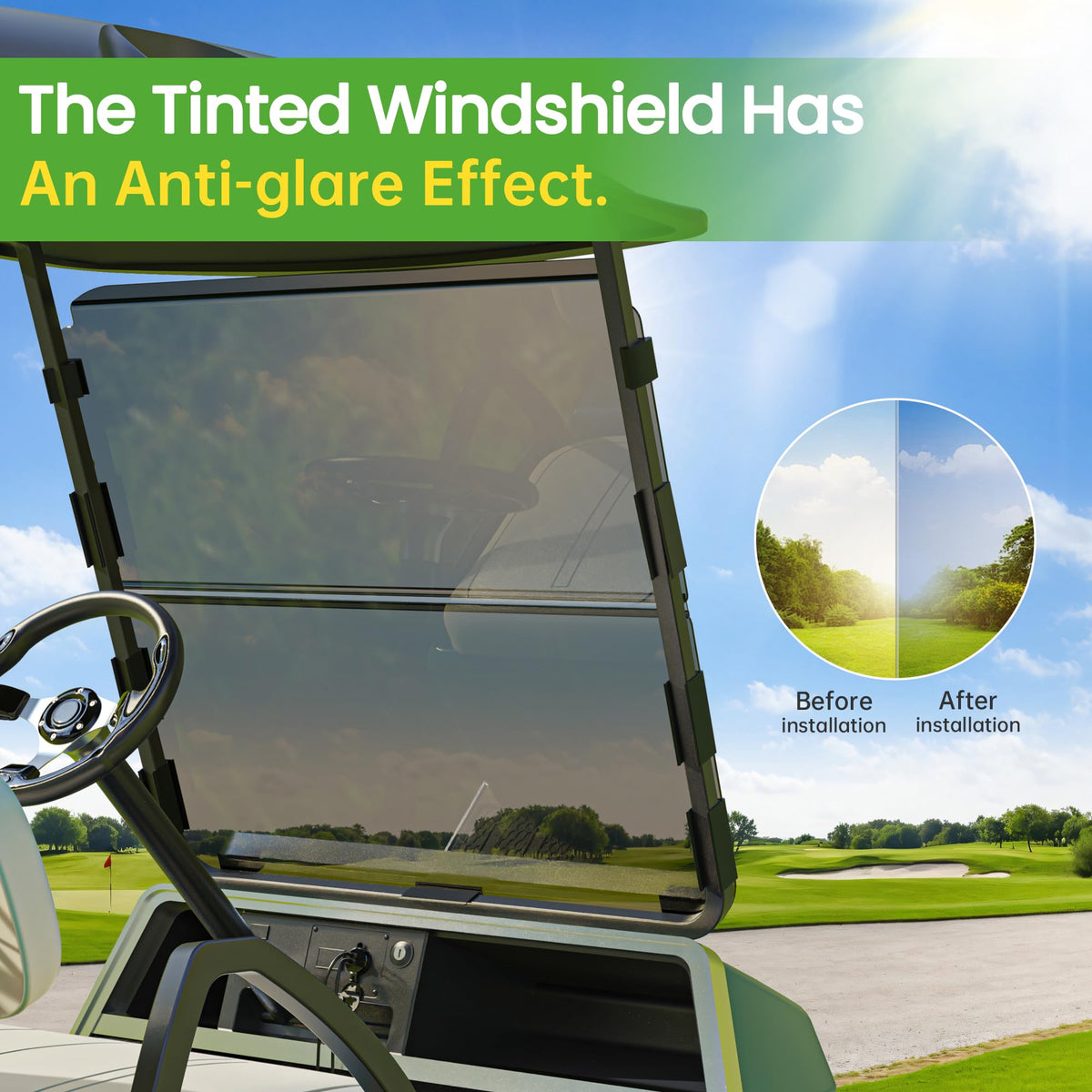 High-clarity shield provides unobstructed view during sunny driving