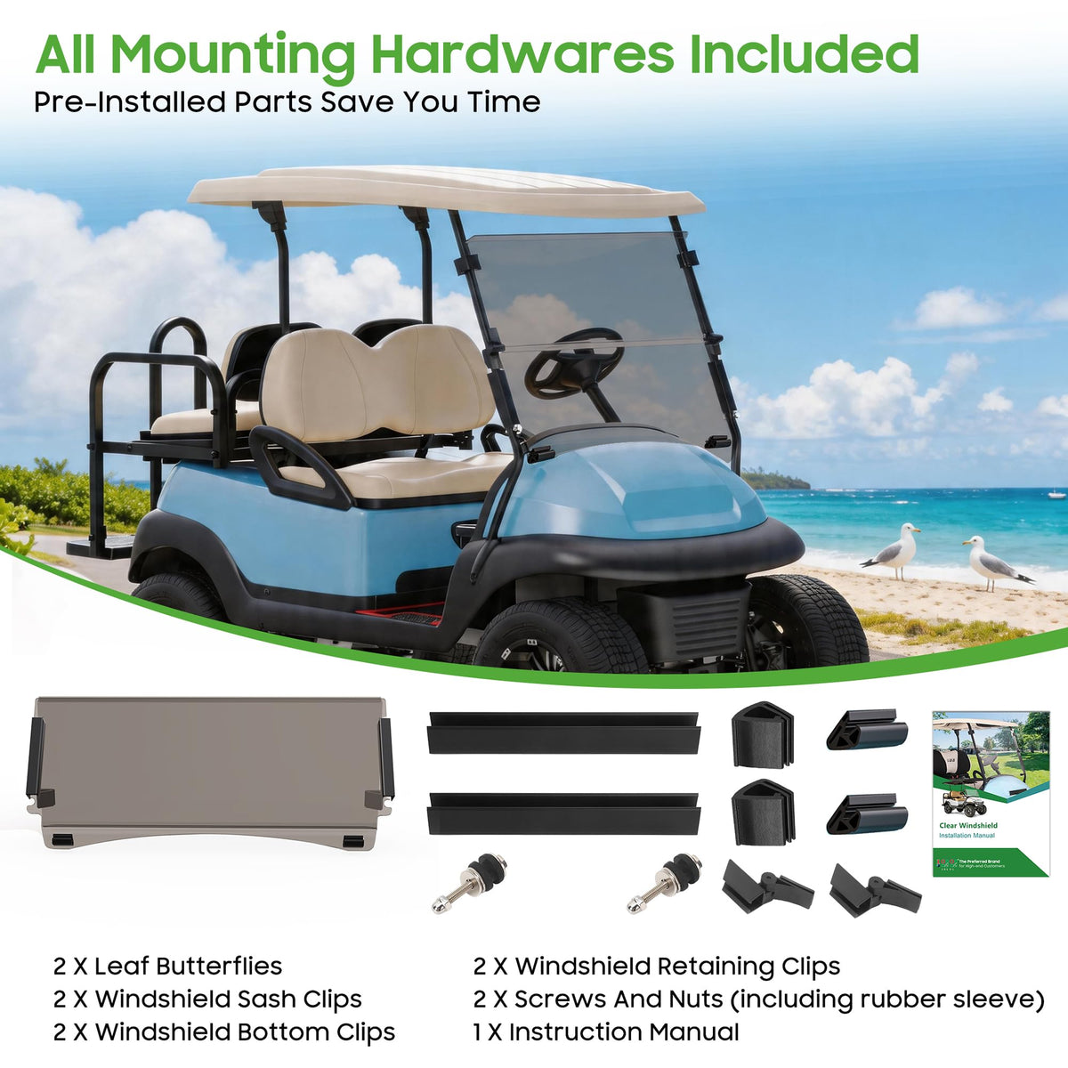 10L0L windshield remains clear when folded for compact storage