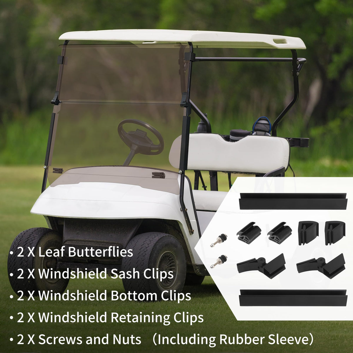 10L0L windshield foldable design shown in closed state for easy storage.
