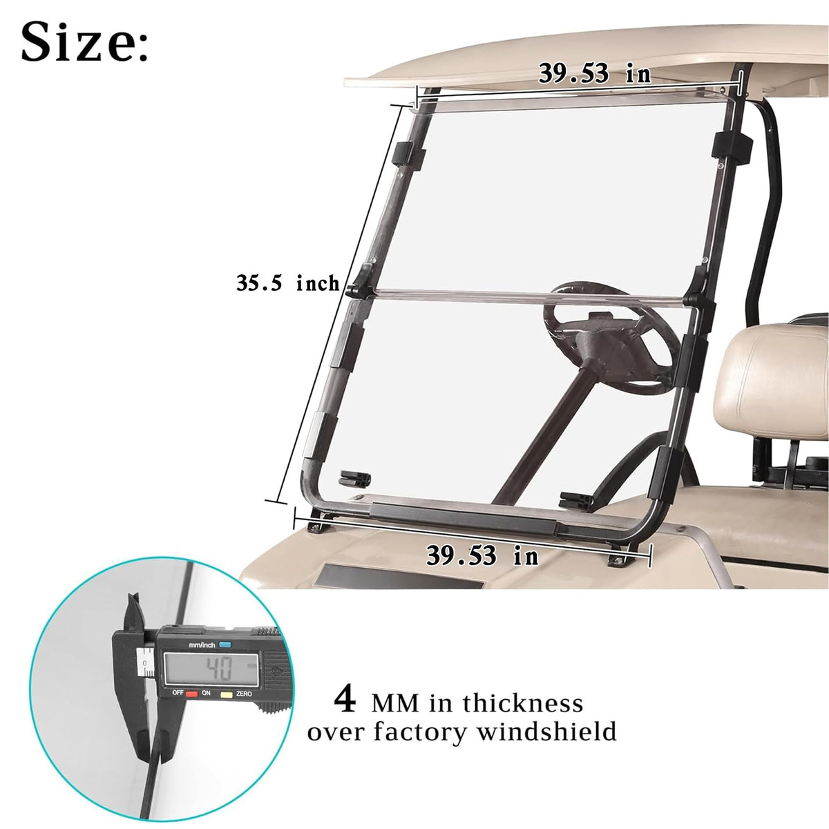The 10L0L windshield pane delivers high transparency for a crisp, unobstructed view.
