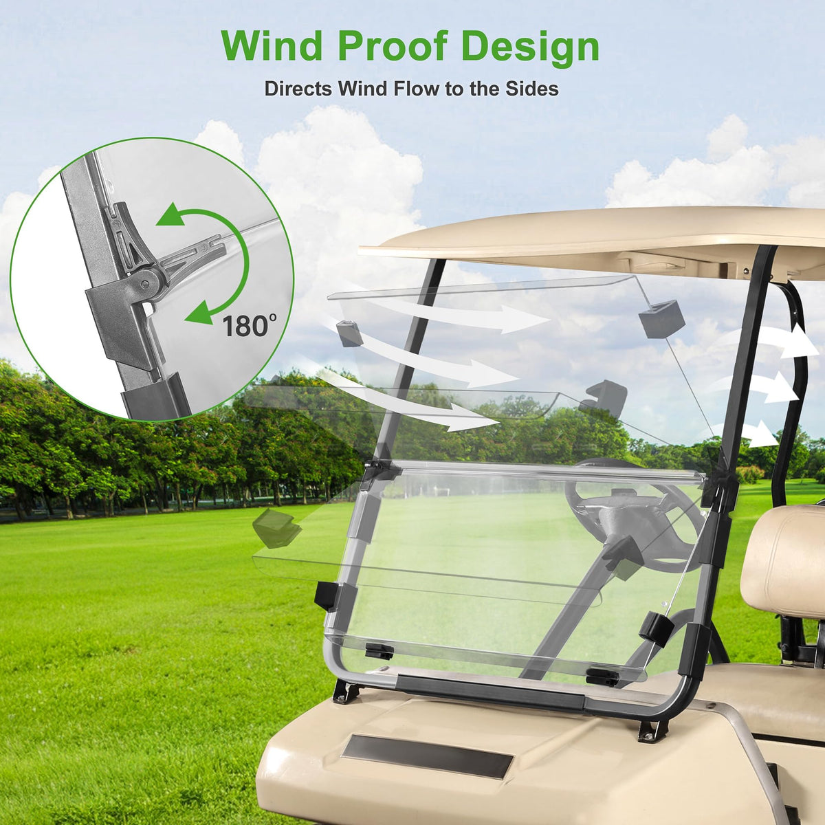 The 10L0L windshield surface includes a peel-off film that prevents scratches before use.