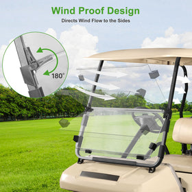 The 10L0L windshield surface includes a peel-off film that prevents scratches before use.