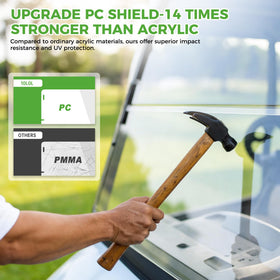 UV-blocking feature reduces sun glare during sunny rides.