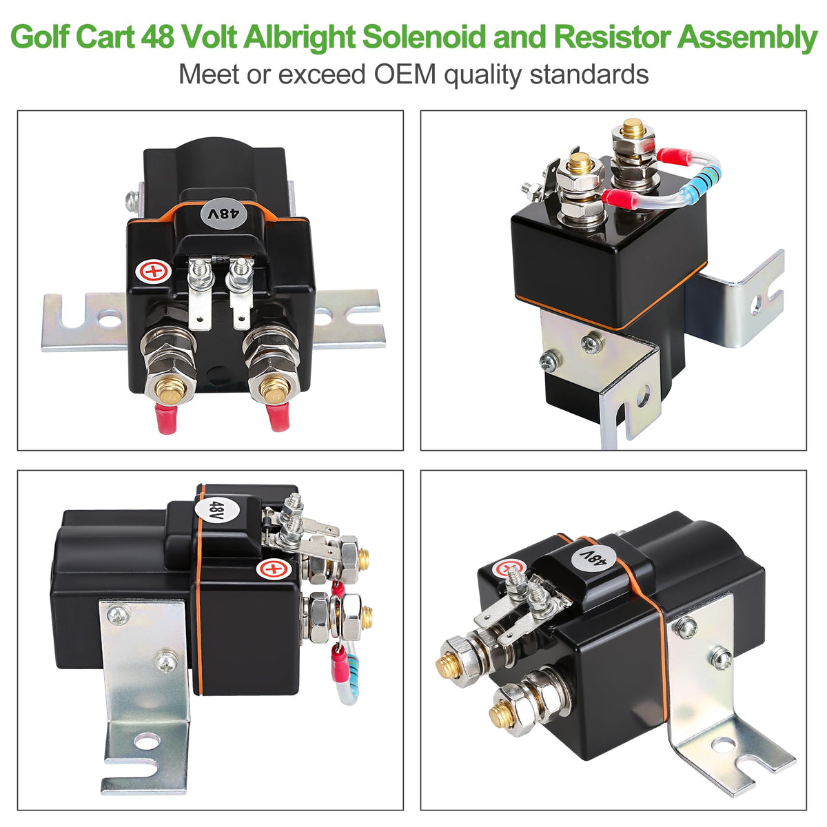 Wiring area close-up on Club Car DS solenoid installation.
