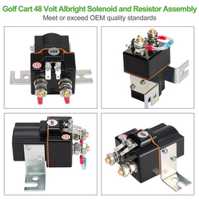 Wiring area close-up on Club Car DS solenoid installation.