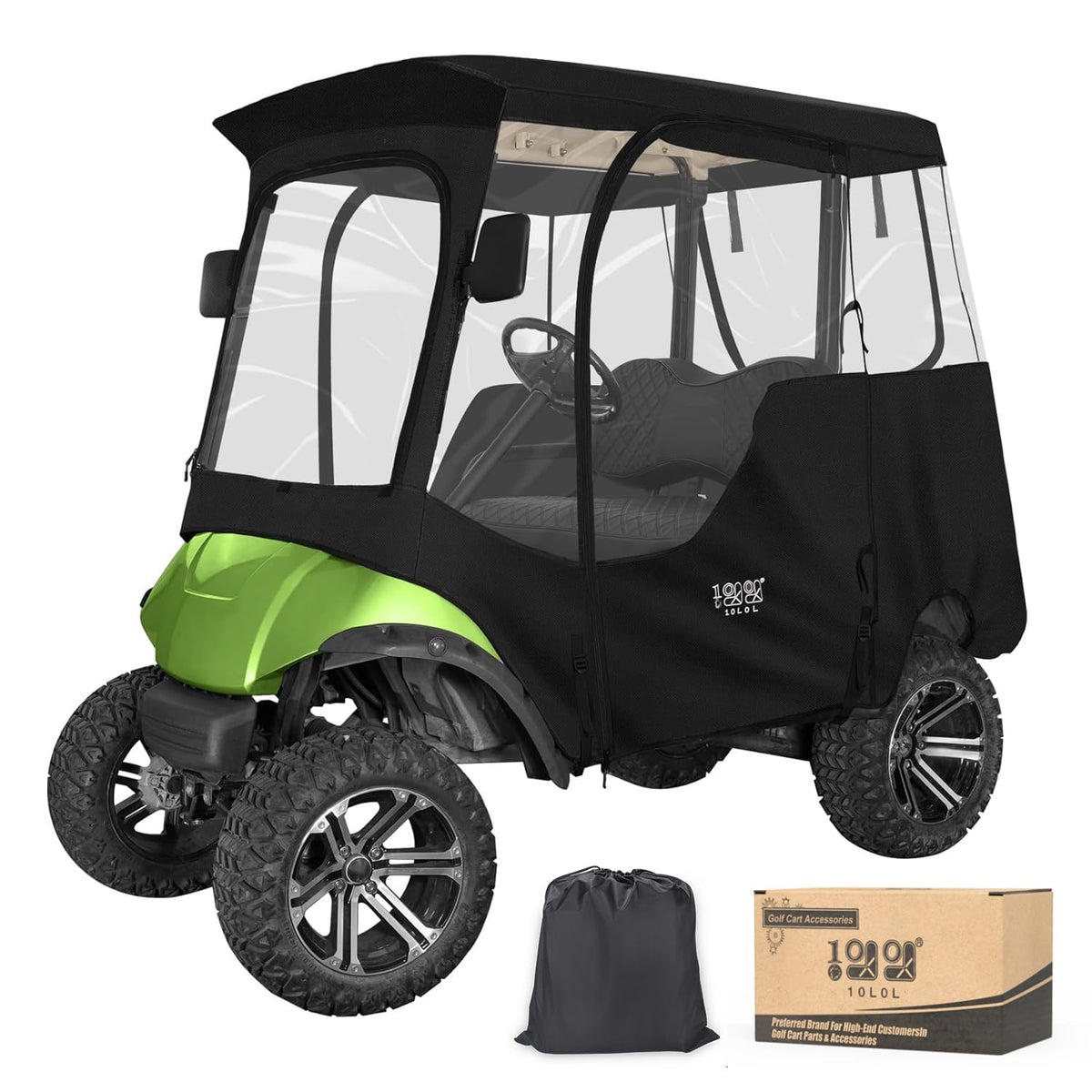 10L0L Yamaha 2P enclosure front view with clear window improves visibility in rain