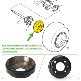 10L0L Yamaha brake drum installation-ready with hub components