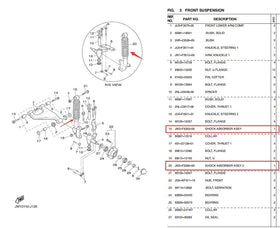 10L0L Yamaha DRIVE G29 front shocks installation-ready replacement.