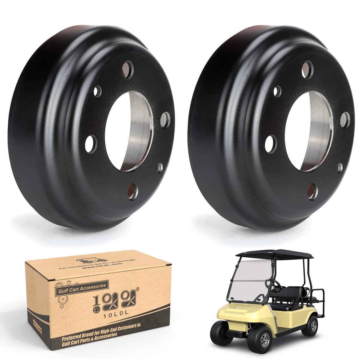 10L0L brake drum for Yamaha G1 improves braking reliability.