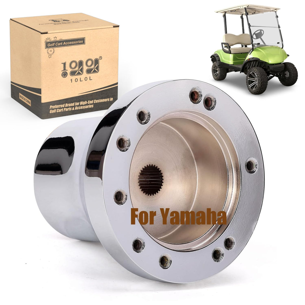 10L0L Yamaha G2-G29 steering wheel adapter installation enables a quick upgrade.
