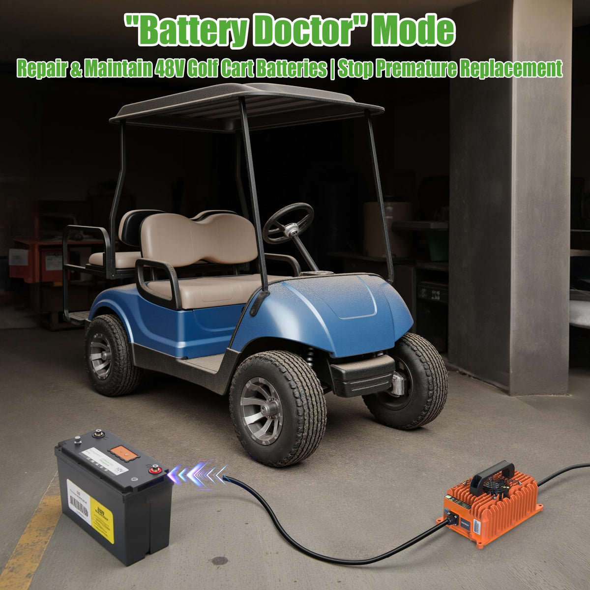 10L0L charger demonstrating battery compatibility with lead-acid and LiFePO4