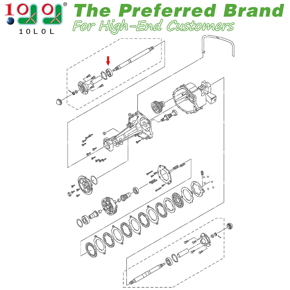 10L0L Yamaha G29 drive bearing installation, boosts reliability.