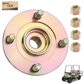 10L0L rear wheel hub for Yamaha G29 close-up shows precise flange fit.