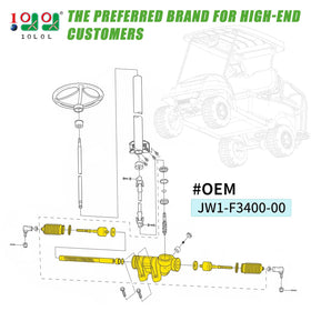 10L0L Yamaha G29 steering gear box packaging ready for installation
