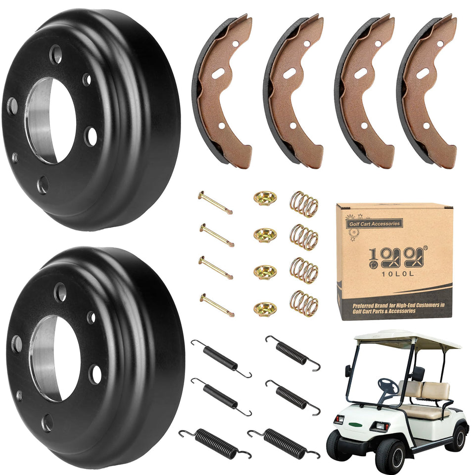 10L0L Yamaha brake drums kit for G14/G16 carts, enabling smooth, dependable braking.